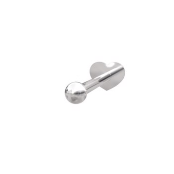 Nordahl's PIERCE52 labret-piercing i rhodineret sterling sølv med 2mm kugle
